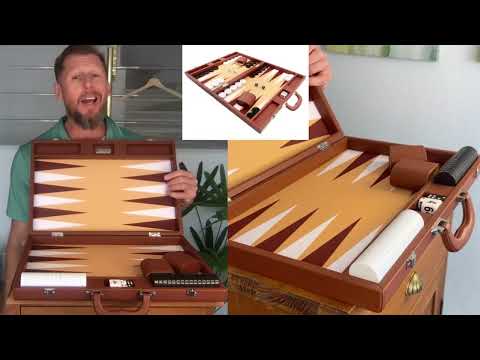 See details on the 19-inch backgammon board by Silverman & Co.