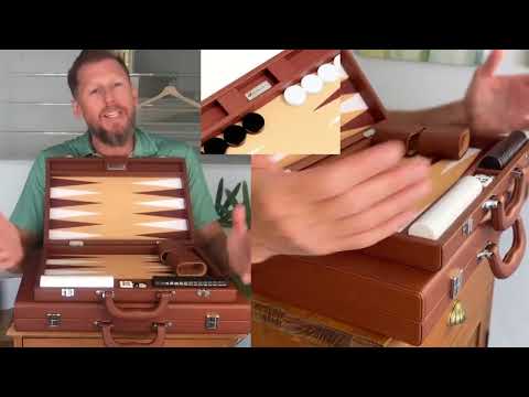 
                  
                    Load and play video in Gallery viewer, See details on the 16-inch backgammon board by Silverman &amp;amp; Co.
                  
                