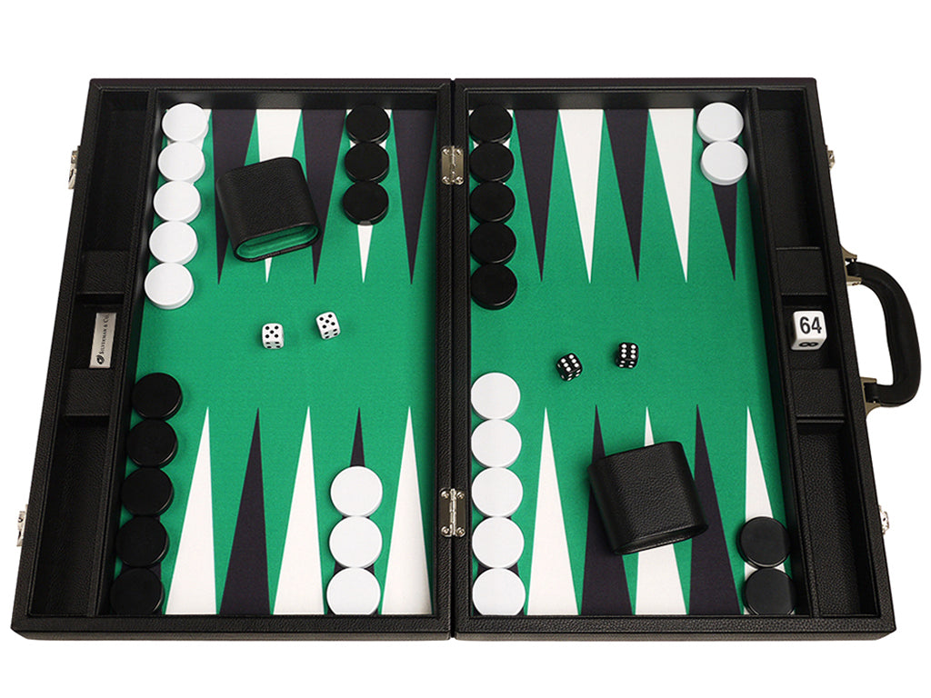 
                  
                    19-inch Premium Backgammon Set - Black Board with White and Black Points - EUR - American-Wholesaler Inc.
                  
                