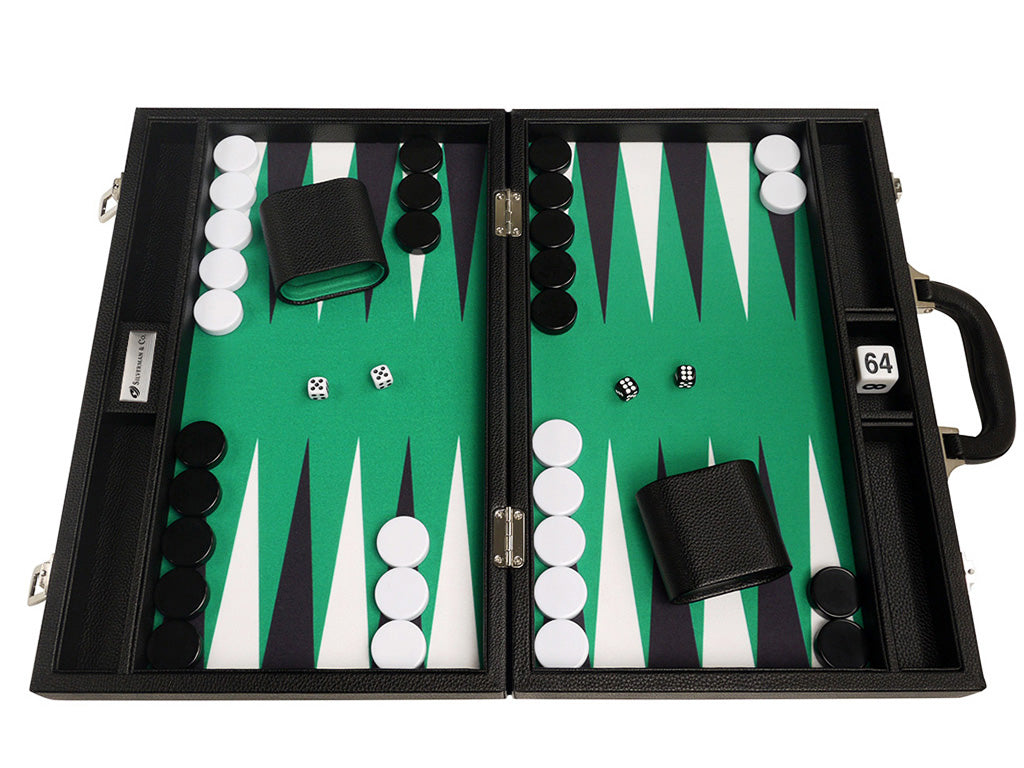 
                  
                    16-inch Premium Backgammon Set - Black with White and Black Points - EUR - American-Wholesaler Inc.
                  
                