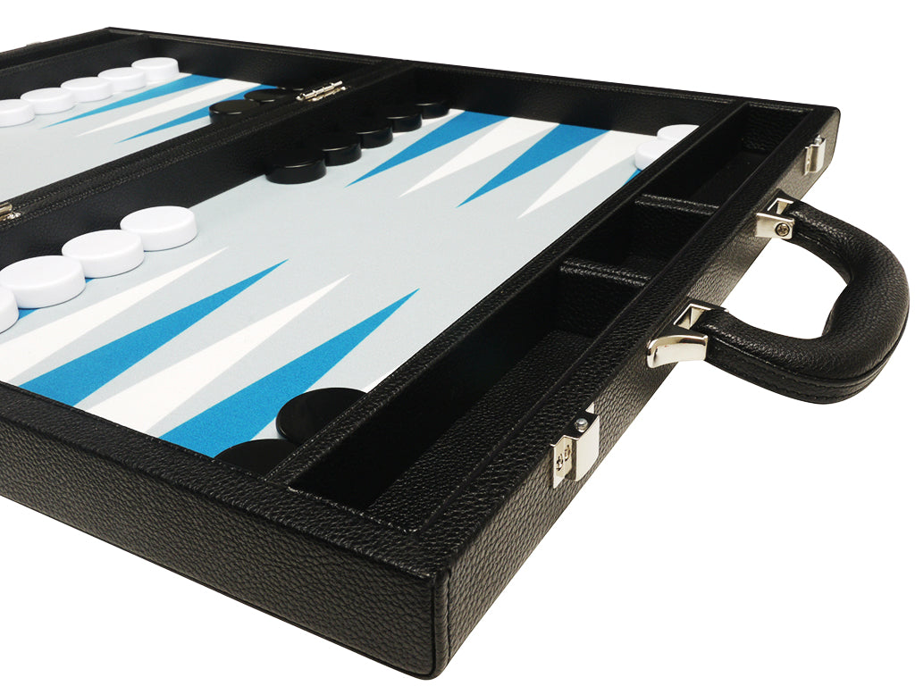 
                  
                    16-inch Premium Backgammon Set - Black with White and Astral Blue Points - GBP - American-Wholesaler Inc.
                  
                