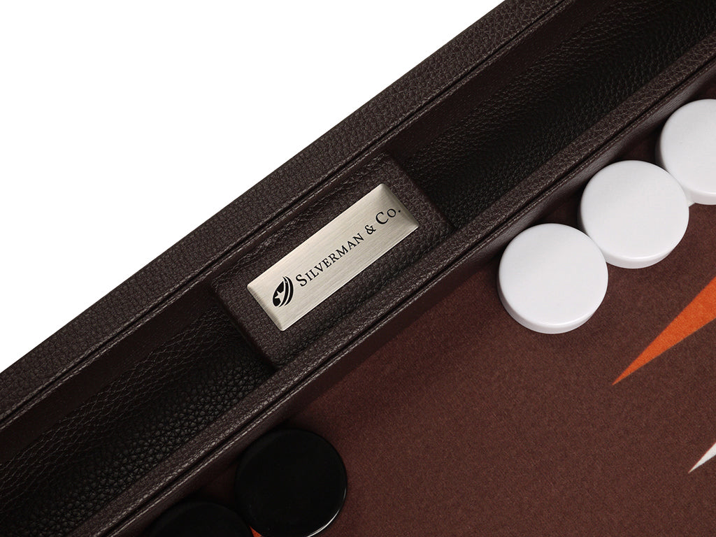 16-inch Premium Backgammon Set - Dark Brown - GBP - American-Wholesaler Inc.