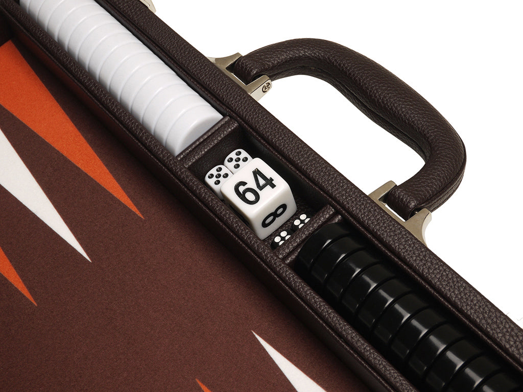 16-inch Premium Backgammon Set - Dark Brown - GBP - American-Wholesaler Inc.
