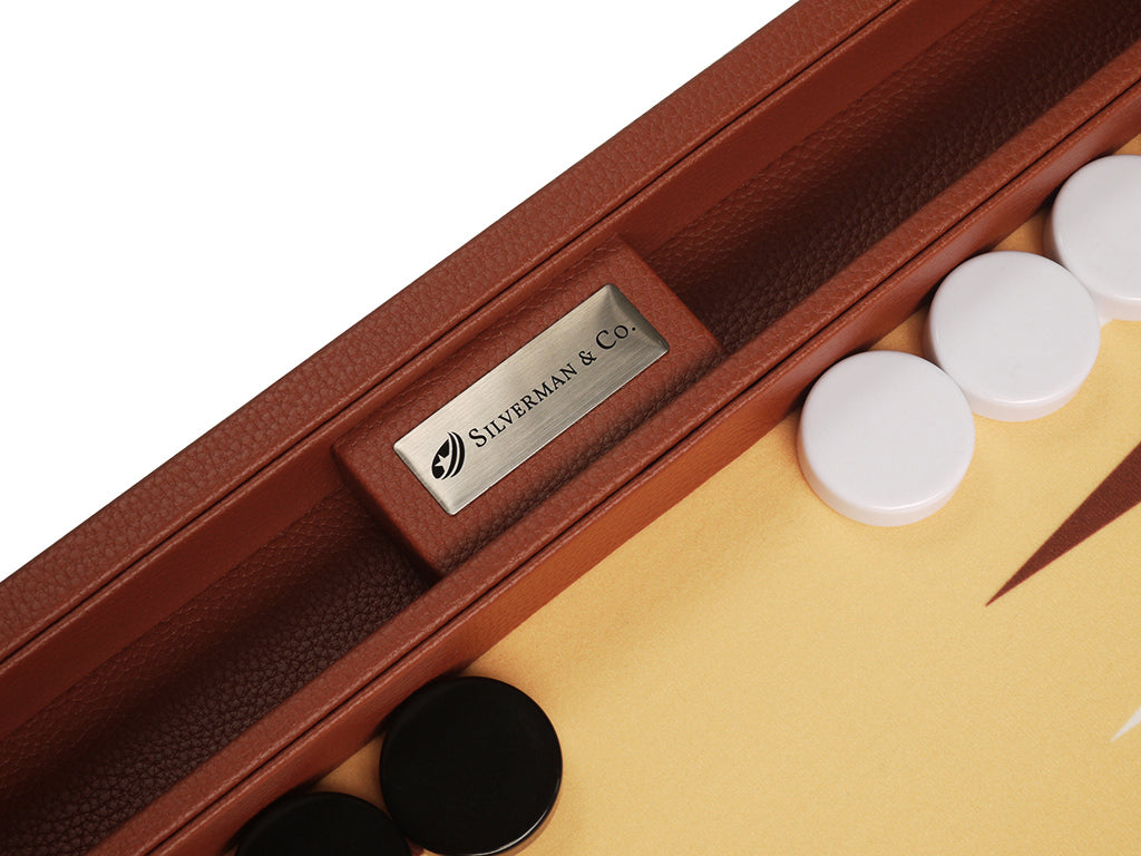 16-inch Premium Backgammon Set - Desert Brown - GBP - American-Wholesaler Inc.