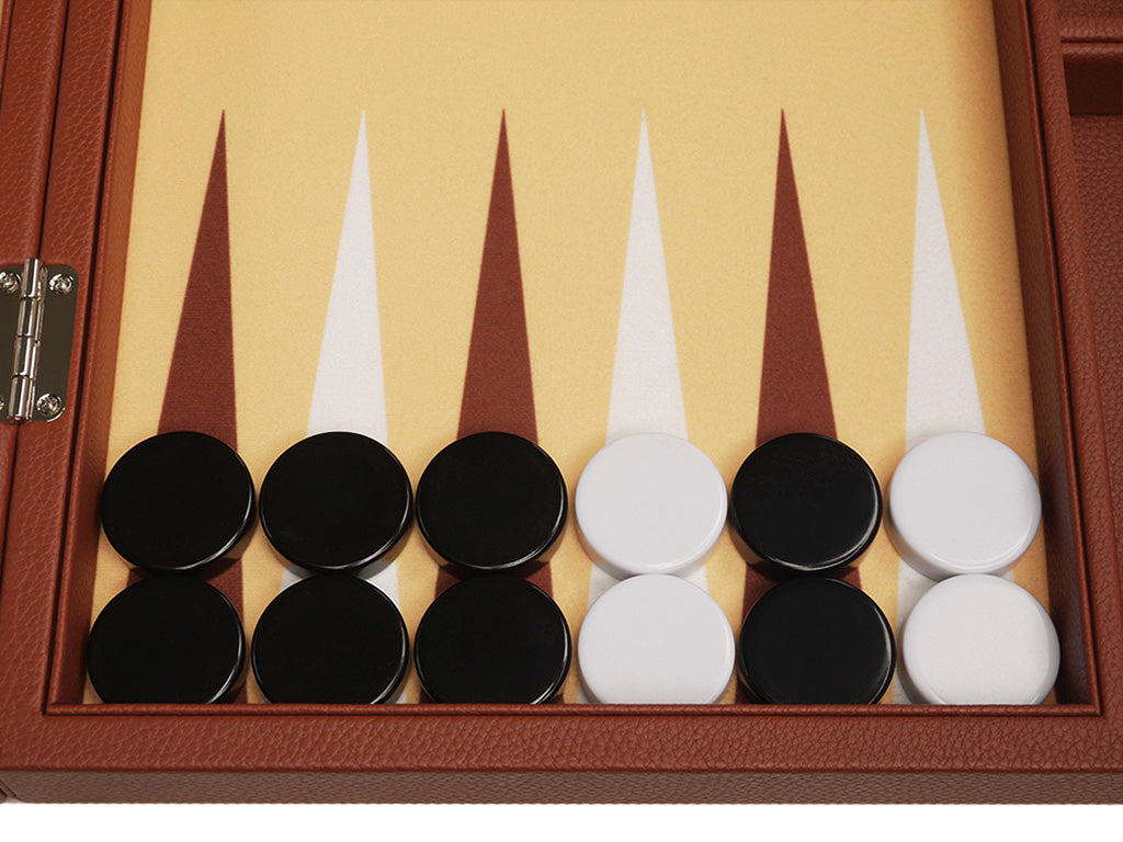 16-inch Premium Backgammon Set - Desert Brown - American-Wholesaler Inc.