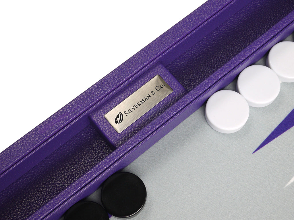 16-inch Premium Backgammon Set - Purple - American-Wholesaler Inc.