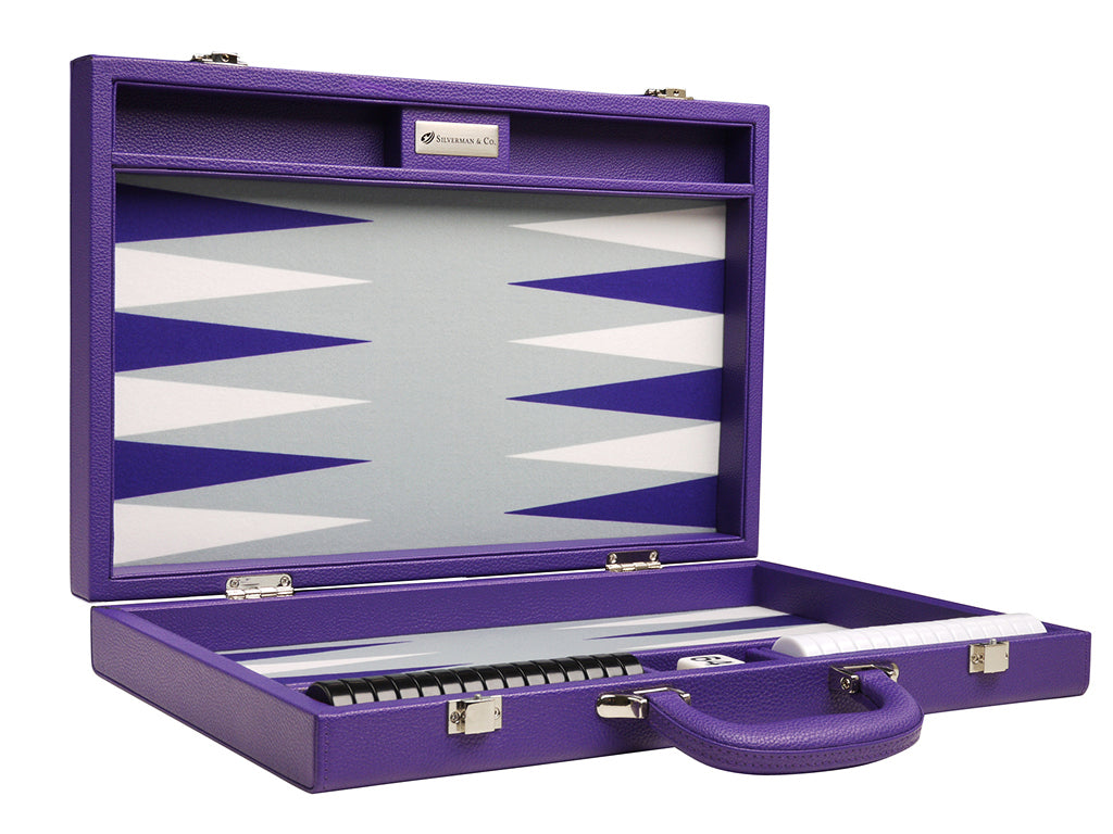 16-inch Premium Backgammon Set - Purple - EUR - American-Wholesaler Inc.