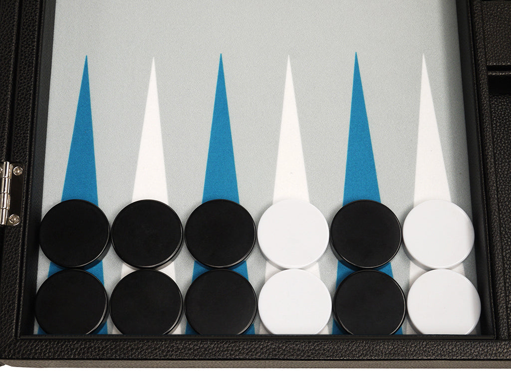 
                  
                    19-inch Premium Backgammon Set - Black Board with White and Astral Blue Points - EUR - American-Wholesaler Inc.
                  
                