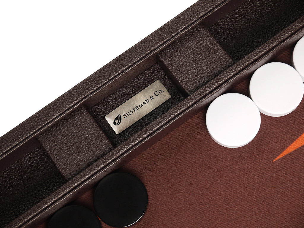 19-inch Premium Backgammon Set - Dark Brown - EUR - American-Wholesaler Inc.