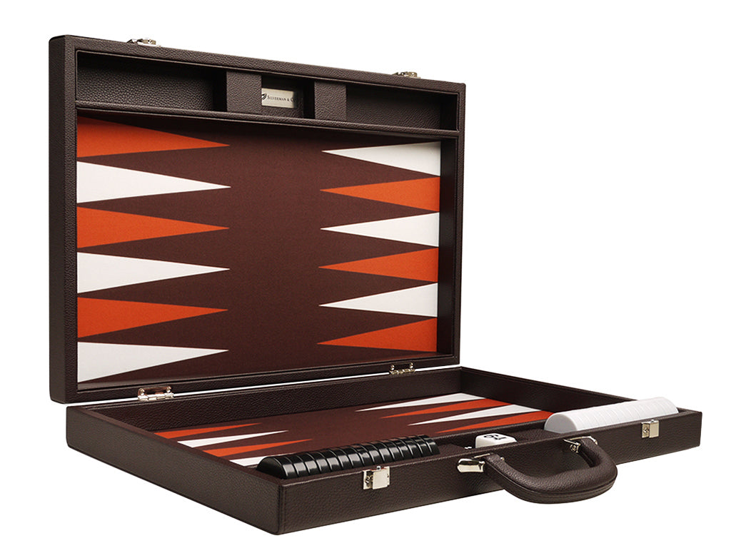 19-inch Premium Backgammon Set - Dark Brown - GBP - American-Wholesaler Inc.