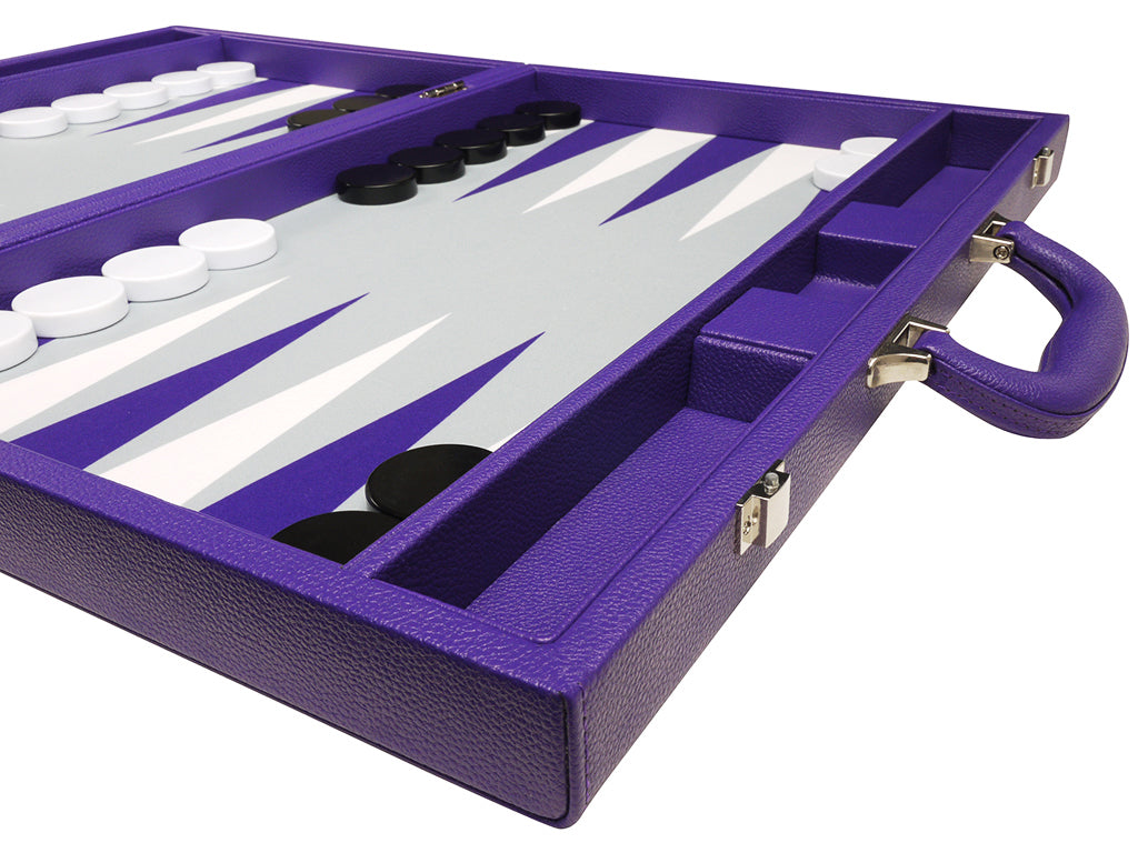 19-inch Premium Backgammon Set - Purple - EUR - American-Wholesaler Inc.