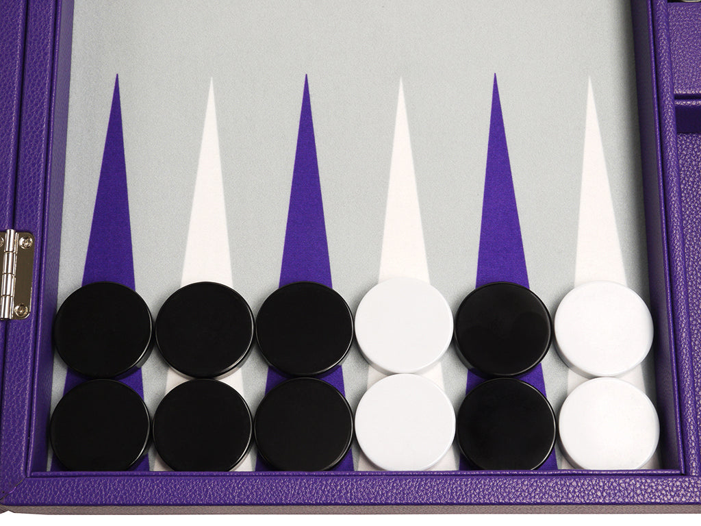 19-inch Premium Backgammon Set - Purple - EUR - American-Wholesaler Inc.