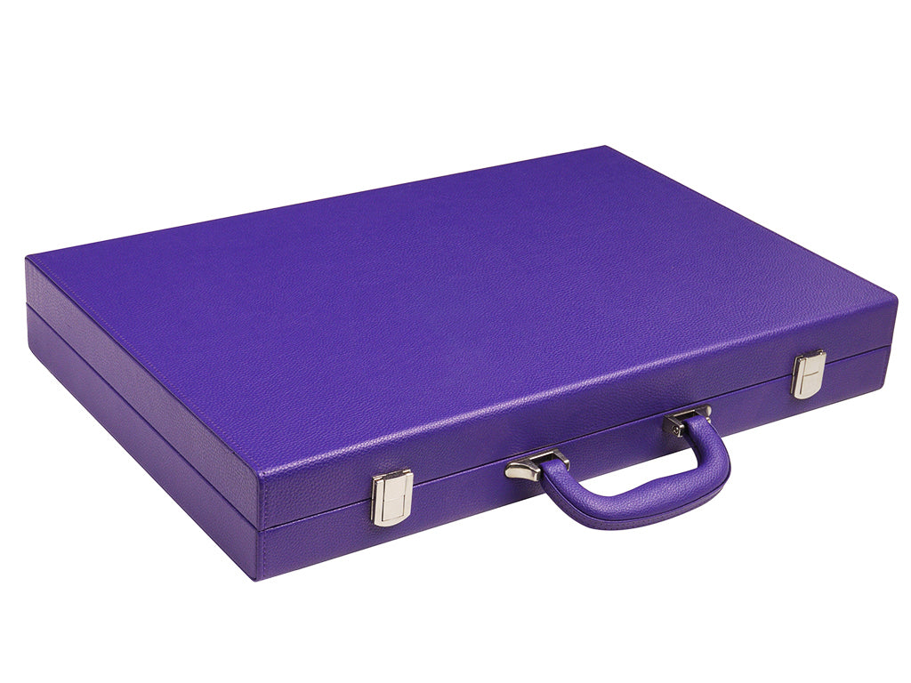 19-inch Premium Backgammon Set - Purple - EUR - American-Wholesaler Inc.