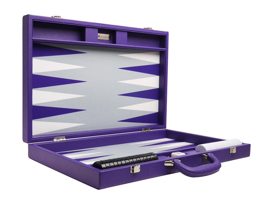 19-inch Premium Backgammon Set - Purple - EUR - American-Wholesaler Inc.