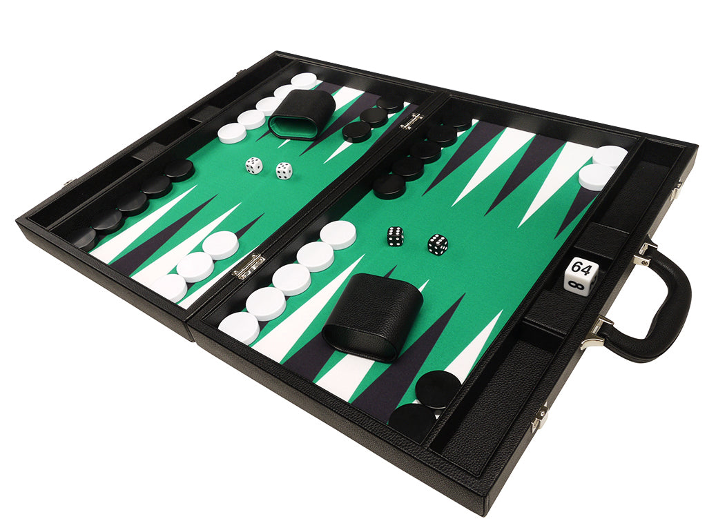 
                  
                    19-inch Premium Backgammon Set - Black Board with White and Black Points - EUR - American-Wholesaler Inc.
                  
                