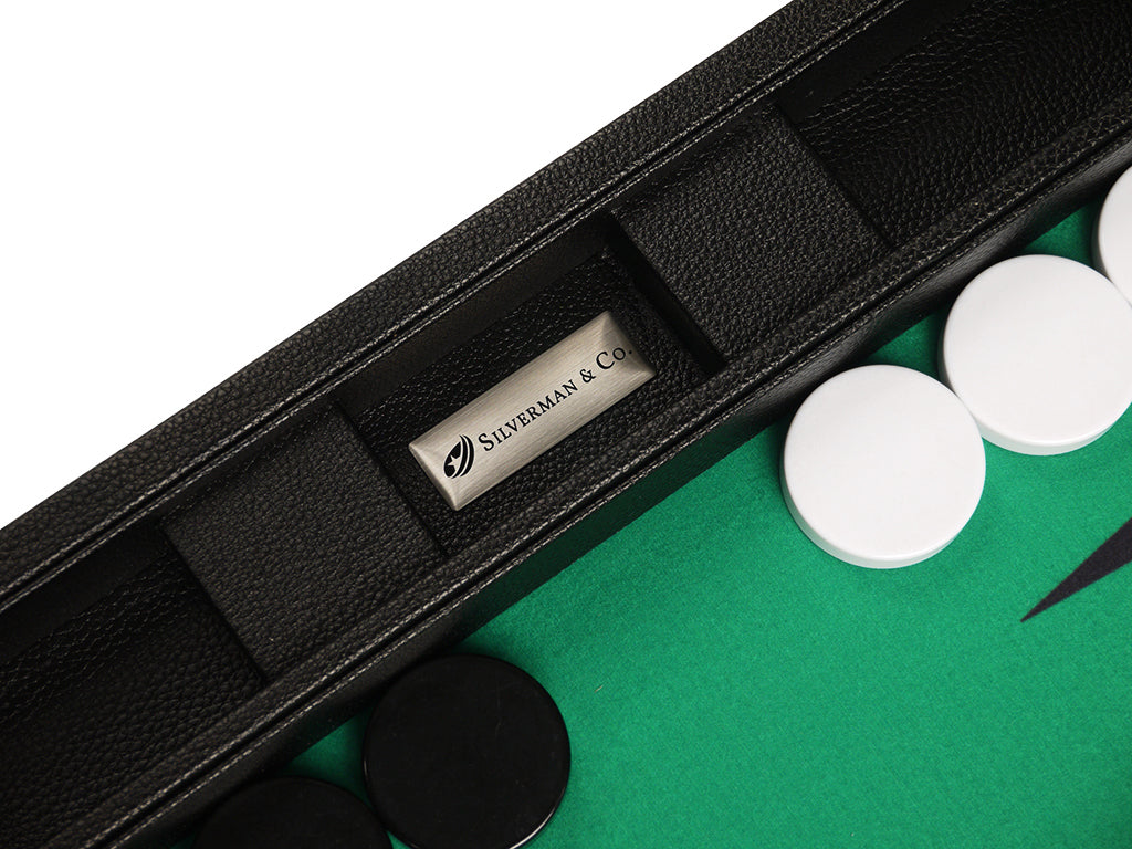 
                  
                    19-inch Premium Backgammon Set - Black Board with White and Black Points - EUR - American-Wholesaler Inc.
                  
                