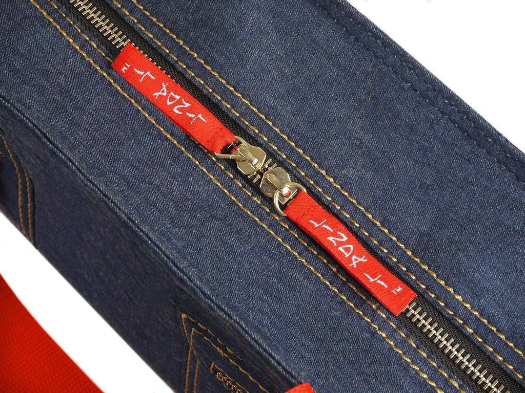 Soft-Sided American Mah Jongg Set by Linda Li® with White Tiles and Modern Pushers - Denim Bag - American-Wholesaler Inc.